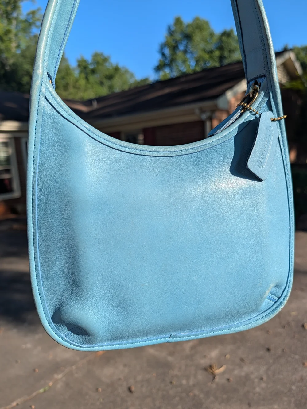 Rare Coach Ergo 9020 Glacier Blue Vintage Bag